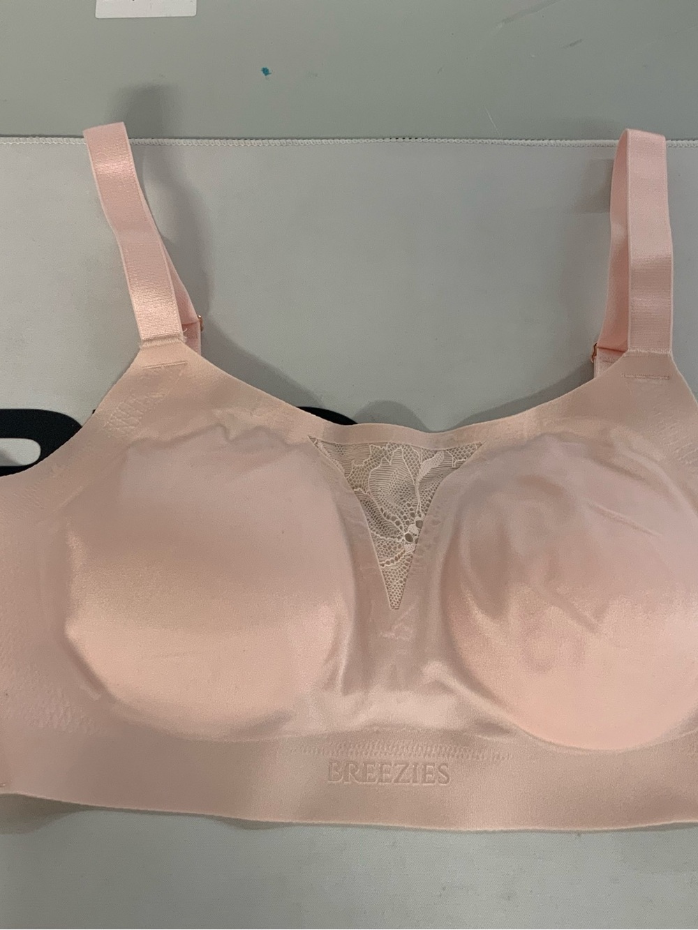 Breezies Soft Blush Seamless Lace-Trim Comfort Bra